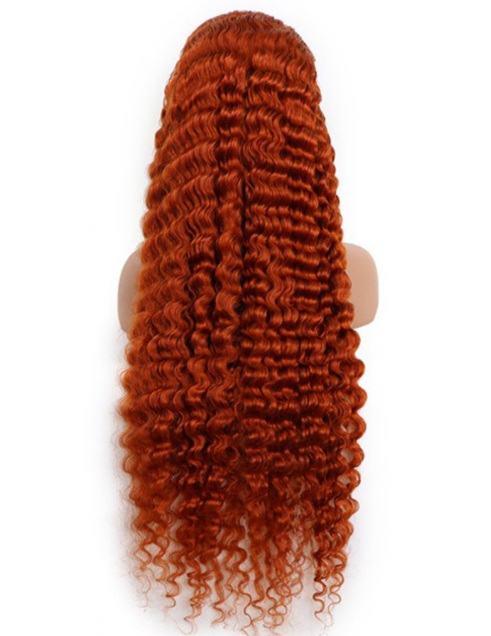 Deep Wave 13×4 Lace Wig -180% 210% Density Color Human Hair Wig