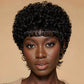 Short afro kinky curly machine made human hair wig