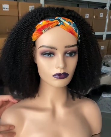 250 Density Afro Kinky Headband Wig