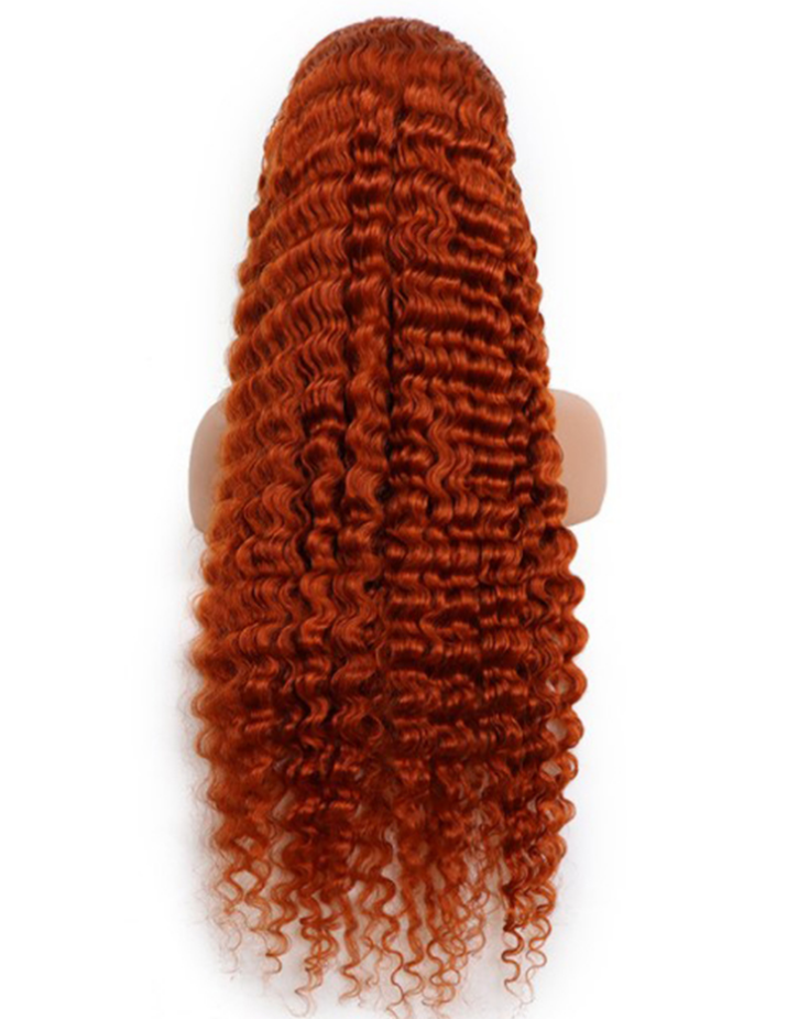 Deep Wave 13×4 Lace Wig -180% 210% Density Color Human Hair  Wig