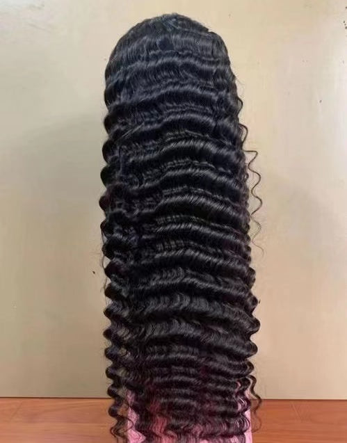 Densidad profunda 10-32inches del cabello humano de la peluca de cordón de la onda 13x4 el 180% el 210% 