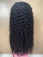 Jerry Curl 13x4 Lace Front Wig - Human Hair, 10-32 Inch, 180%/210% - back view of the long jerry curl wig on a mannequin head, showing the tight curl pattern