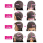 Body Wave 13x4 Lace Front Wig - 180%/210% Density, Natural Black - lace size comparison chart showing 4x4, 5x5, 13x4 and 13x6 lace front options